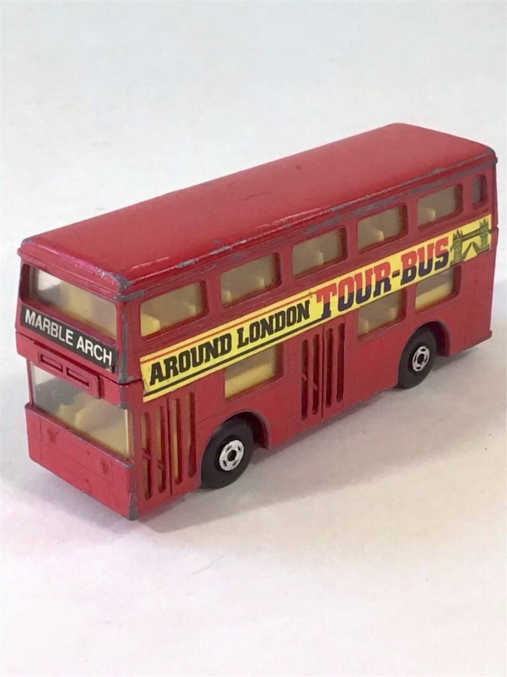 Vintage 1972 Matchbox Super Kings Around London Tour Bus Double Decker Diecast